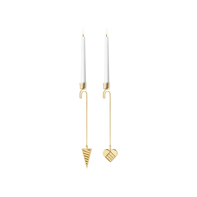 2025 Georg Jensen Annual Candleholder Set – Cornet & Braided Heart