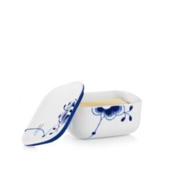 Blue Fluted Mega Butter Jar with Lid