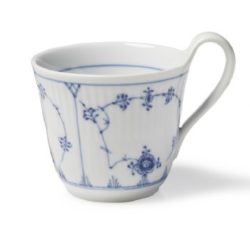 Blue Fluted Plain High Handle Mug