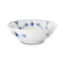 Blue Fluted Plain Cereal Bowl
