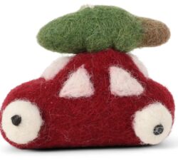 Red Car with Tree