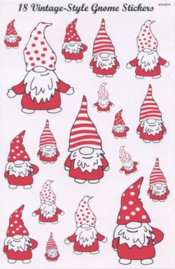 18 Vintage - Style Gnome Stickers