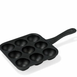9 Hole Cast Iron Aebleskiver Pan
