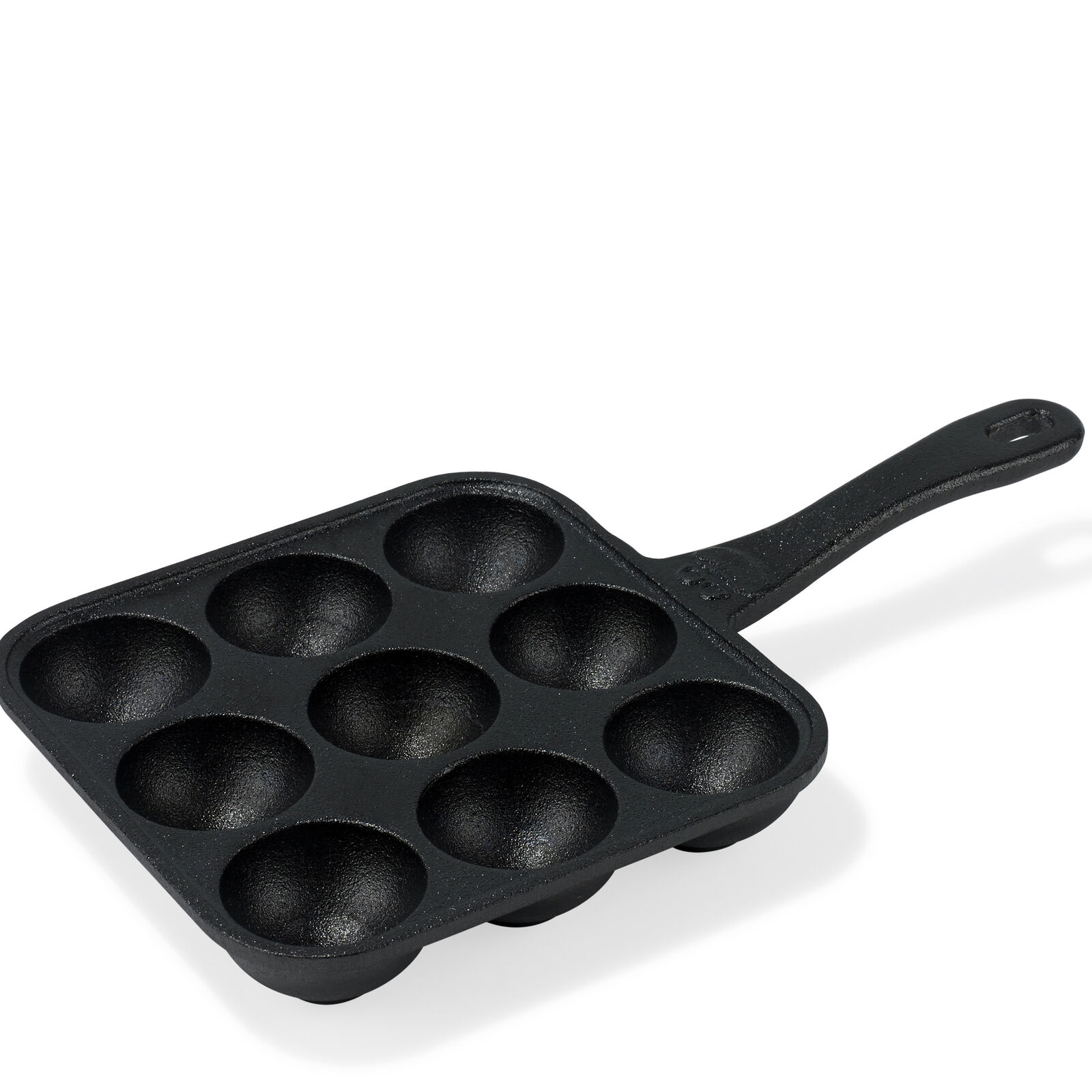 9 Hole Cast Iron Aebleskiver Pan