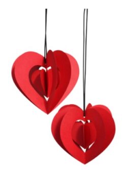 Clara Hearts Mobile, Red, 2/pkg