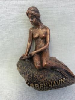 Replica of The Little Mermaid in Københaven, Denmark