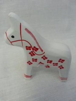 Wooden Horse with Danish Flags