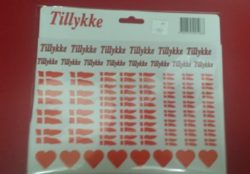 Tillykke Danish Stickers