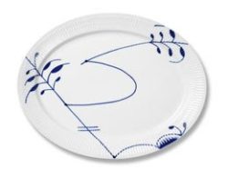 Blue Fluted Mega Oval Platter