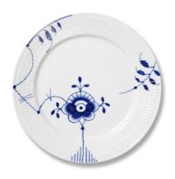 Blue Fluted Mega Dinner Plate No. 6