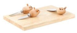 Cheese Board And 3 Mouse Knives