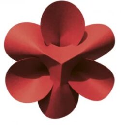 Flowers, red, 4 single pcs.