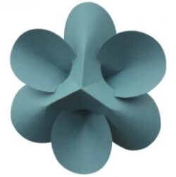 Flowers, turquoise, 4 single pcs.