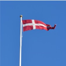 Vimpel Danish Flag Design 3' long