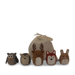 Set of 5, Felt Forest Animals