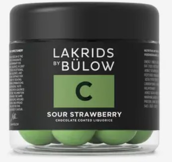 Lakrids by Bülow - Sour Strawberry - Chocolate Coated Red Licorice