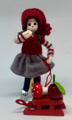 2026 Anne Beate Design – Nature girl with Red Sled