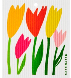 Tulips, Yellow & Pink - Swedish Wash Towel
