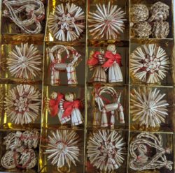 Straw Ornament set - 56 pc. set