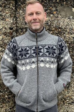 Norwool Patterned Full Zippered Cardigans