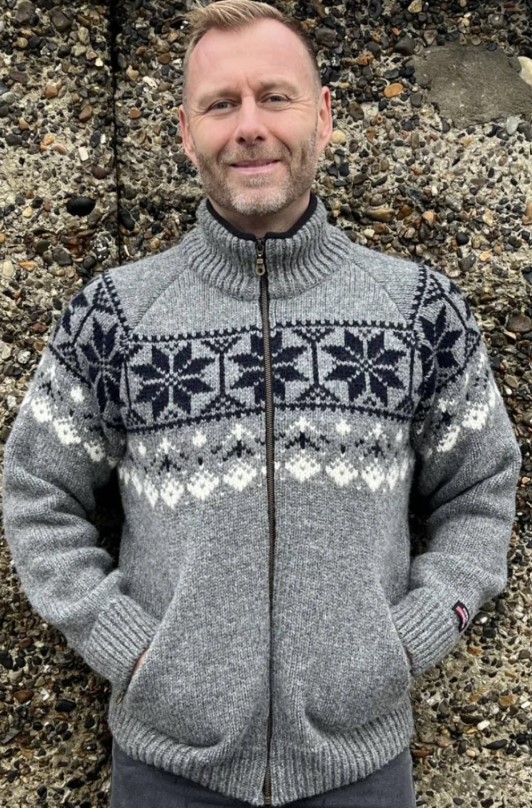 Norwool Patterned Full Zippered Cardigans