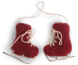 Ice Skates Red Ornament Christmas