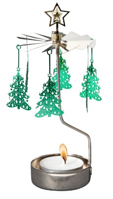 Anglaspel Rotary Candle Holder – Green Christmas Trees