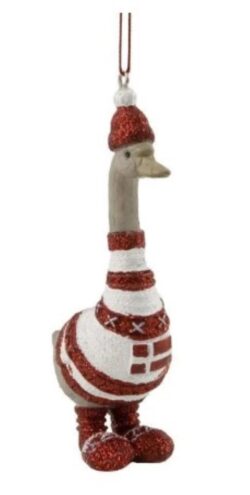 Christmas Goose w/Sweater Ornament