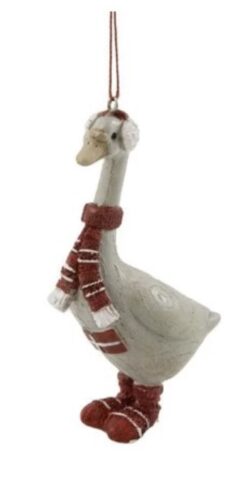 Christmas Goose w/Scarf Ornament