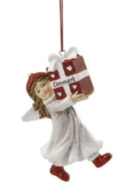Angel with Christmas Present Ornament