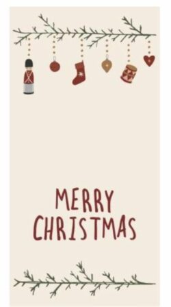 Merry Christmas and Christmas garland Napkin