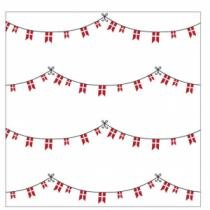 Danish Flag Garland Napkins