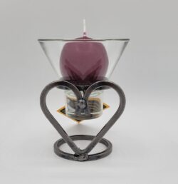 Single Heart Danish Iron Candle Holder