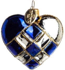 Brink Nordic – Blue & Silver Woven Heart 5cm