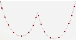 Pompom Garland, Red & Cream Small