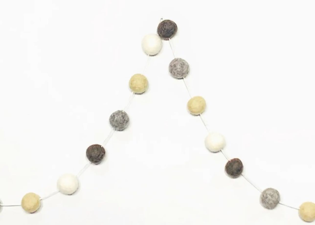 Pompom Garland, Earth Tone