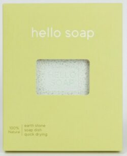 "Hello Soap" Green Diatomite Soap Dish