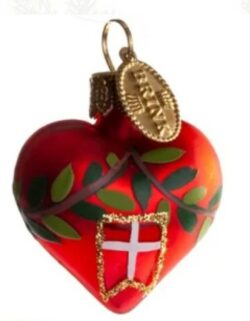 Brink Nordic Danish Flag Heart 4cm