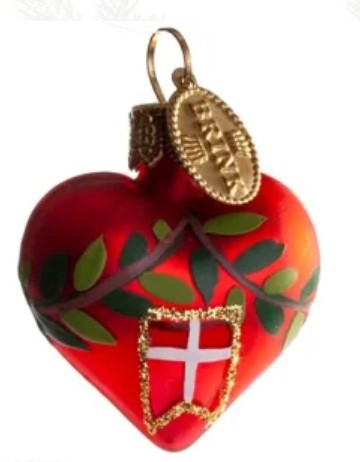 Brink Nordic Danish Flag Heart 4cm