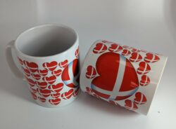 Danish Flag/Heart Mug