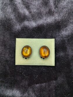 Amber Clip Earrings