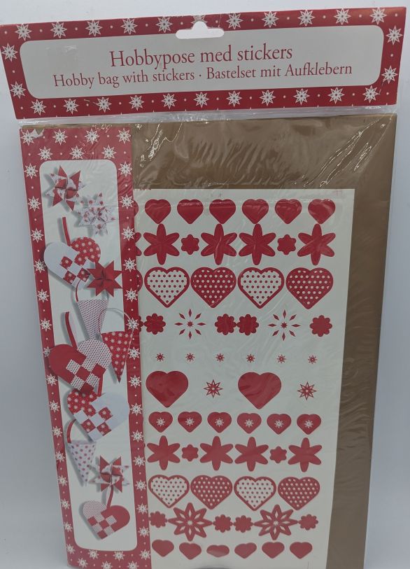 Hobbypose med stickers - Hobby Bag with stickers