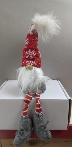 Small Red/White Gnome with Snowflakes