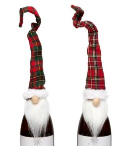 Gnome Plaid Bottle Toppers