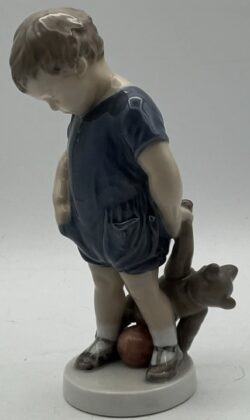 Royal Copenhagen Figurine Boy with Teddy Bear