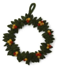 Small Green Wreath W/Autumn Berries