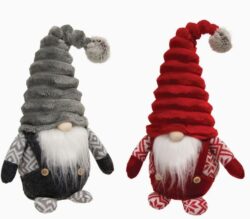 Nordic Red & Gray Ribbed Gnomes