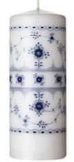 Classic Blue Fluted 7" Pillar Candle