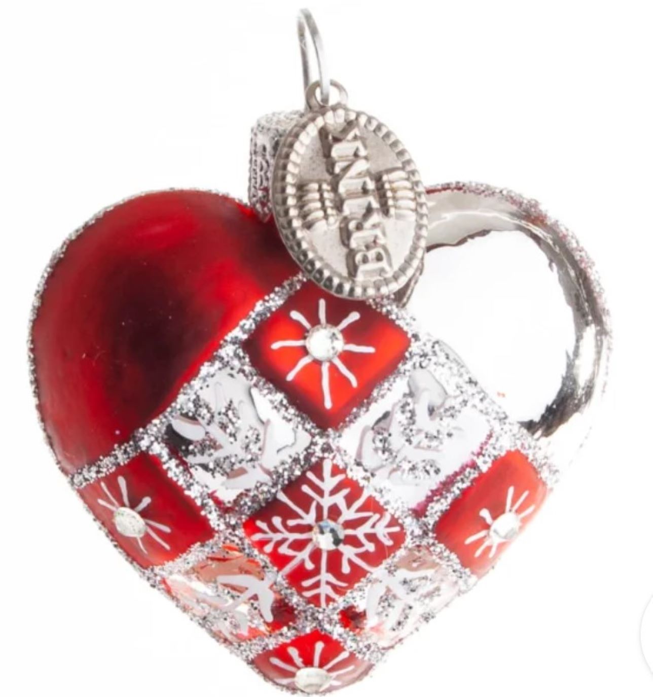 Brink Nordic - Snowflake Braided Heart 4cm